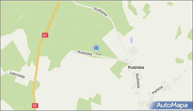 Rudziska gmina Biskupiec, Rudziska, mapa Rudziska gmina Biskupiec