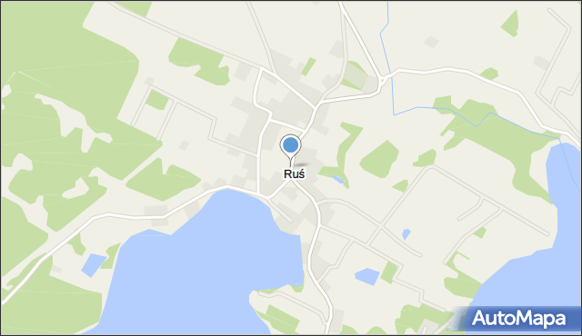 Ruś gmina Morąg, Ruś, mapa Ruś gmina Morąg