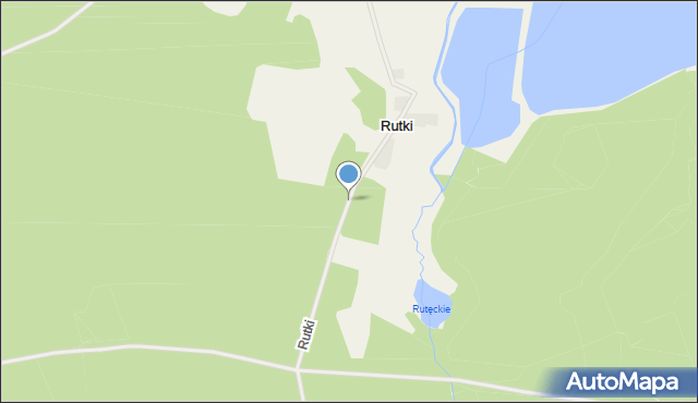 Rutki gmina Pasym, Rutki, mapa Rutki gmina Pasym