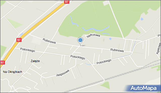 Rzeszów, Rubinowa, mapa Rzeszów