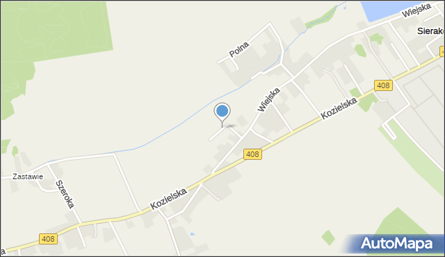 Sierakowice gmina Sośnicowice, Rumiankowa, mapa Sierakowice gmina Sośnicowice