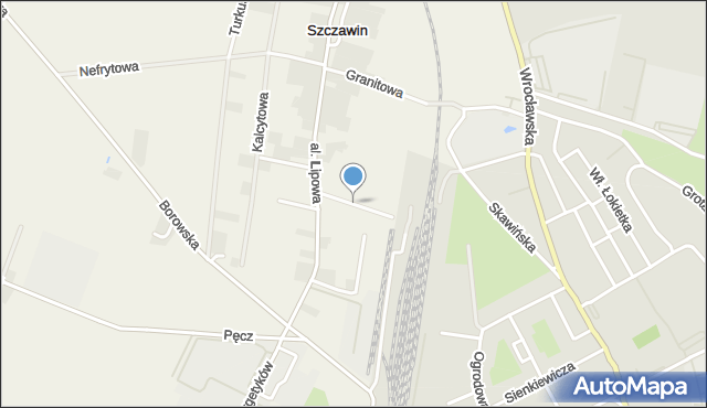 Szczawin gmina Strzelin, Rubinowa, mapa Szczawin gmina Strzelin