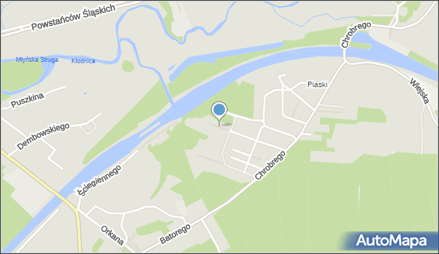 Ujazd powiat strzelecki, Rubinowa, mapa Ujazd powiat strzelecki