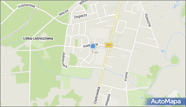 Ustka, Rumiankowa, mapa Ustka