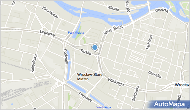 Wrocław, Ruska, mapa Wrocławia