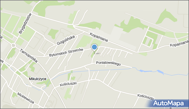 Zabrze, Rudy Stanisława, mapa Zabrza