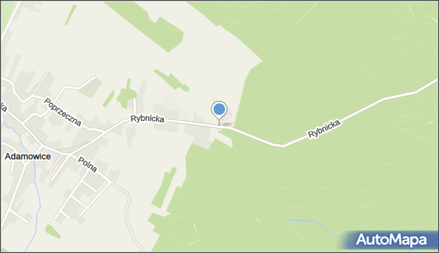 Adamowice gmina Lyski, Rybnicka, mapa Adamowice gmina Lyski