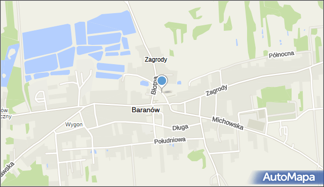 Baranów powiat puławski, Rynek, mapa Baranów powiat puławski