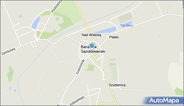 Baranów Sandomierski, Rynek, mapa Baranów Sandomierski