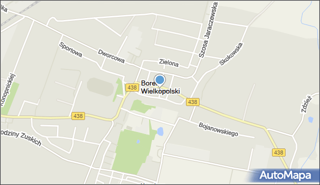 Borek Wielkopolski, Rynkowa, mapa Borek Wielkopolski