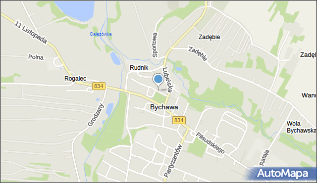 Bychawa, Rynek, mapa Bychawa