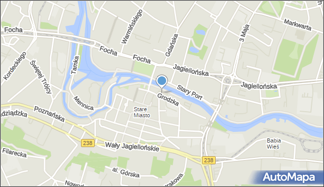 Bydgoszcz, Rybi Rynek, mapa Bydgoszczy