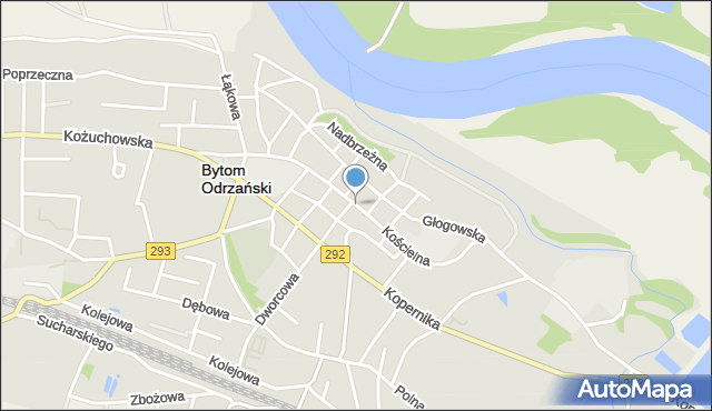 Bytom Odrzański, Rynek, mapa Bytom Odrzański