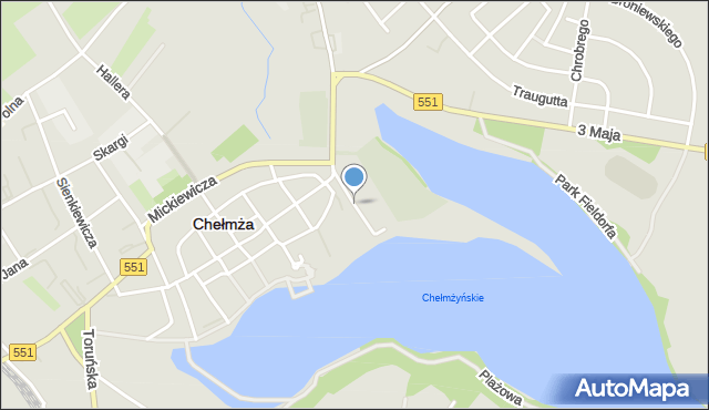 Chełmża, Rybaki, mapa Chełmża