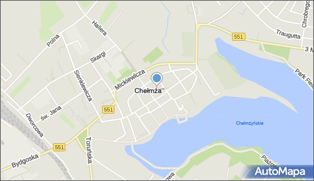 Chełmża, Rynek Bednarski, mapa Chełmża
