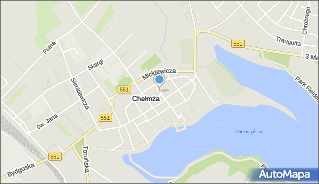 Chełmża, Rynek Garncarski, mapa Chełmża