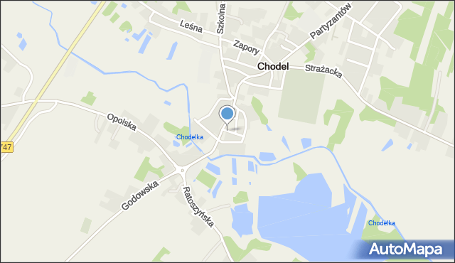 Chodel, Rynek, mapa Chodel