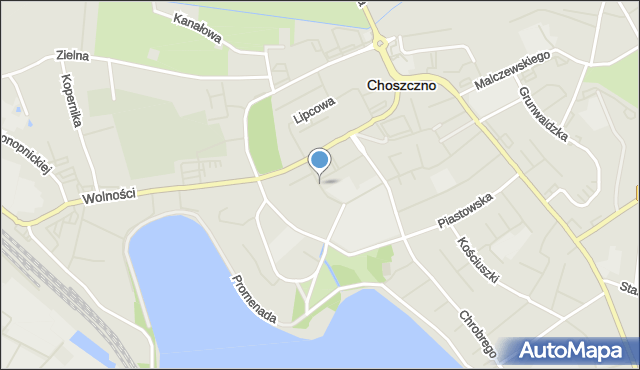 Choszczno, Rybacka, mapa Choszczno