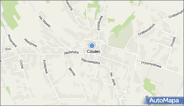 Czudec, Rynek, mapa Czudec