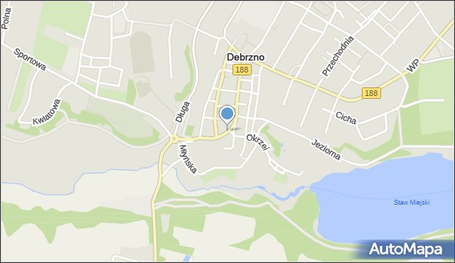 Debrzno, Rynek, mapa Debrzno