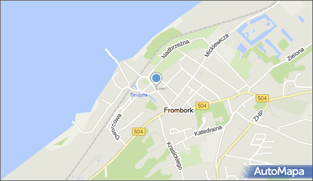 Frombork, Rybacka, mapa Frombork