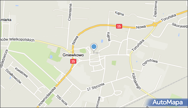Gniewkowo powiat inowrocławski, Rynek, mapa Gniewkowo powiat inowrocławski