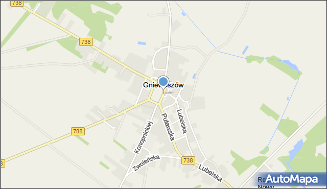 Gniewoszów powiat kozienicki, Rynek, mapa Gniewoszów powiat kozienicki