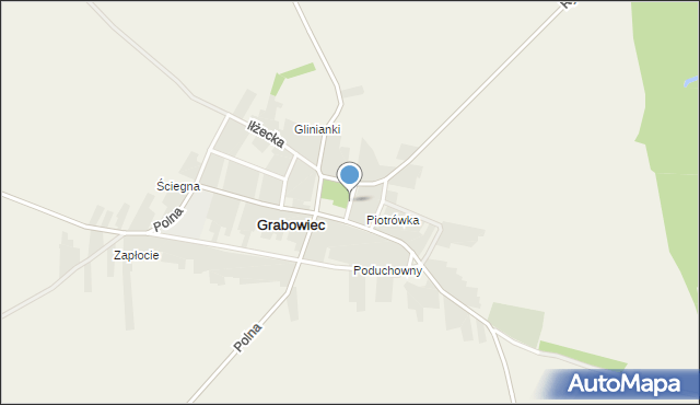 Grabowiec gmina Rzeczniów, Rynek, mapa Grabowiec gmina Rzeczniów