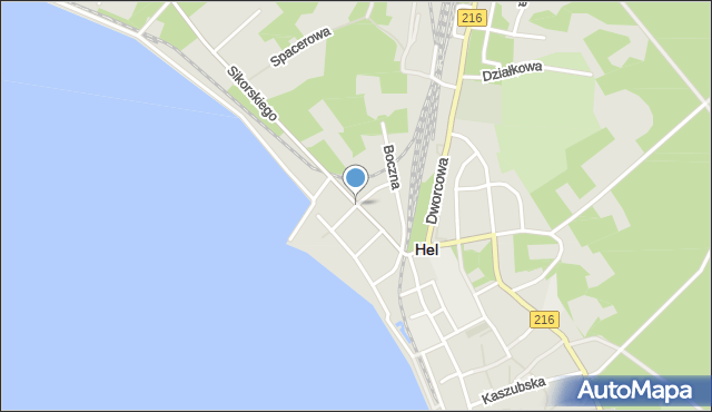 Hel, Rybacka, mapa Hel