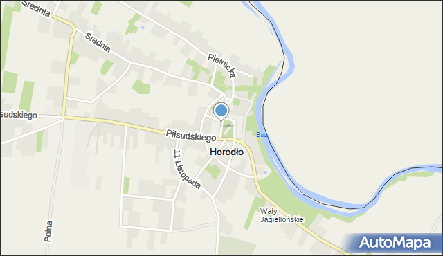 Horodło, Rynek, mapa Horodło