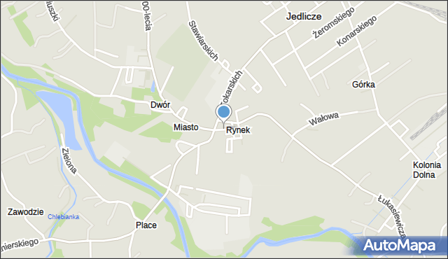 Jedlicze, Rynek, mapa Jedlicze