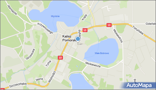 Kalisz Pomorski, Rybacka, mapa Kalisz Pomorski