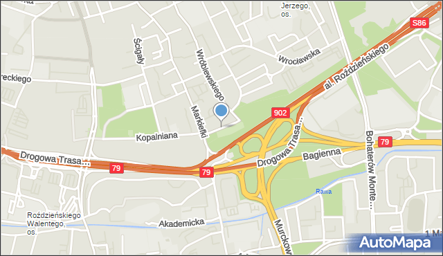 Katowice, Ryszarda, mapa Katowic