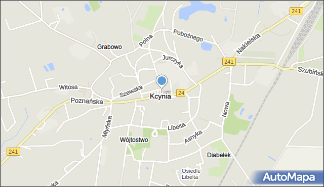 Kcynia, Rynek, mapa Kcynia