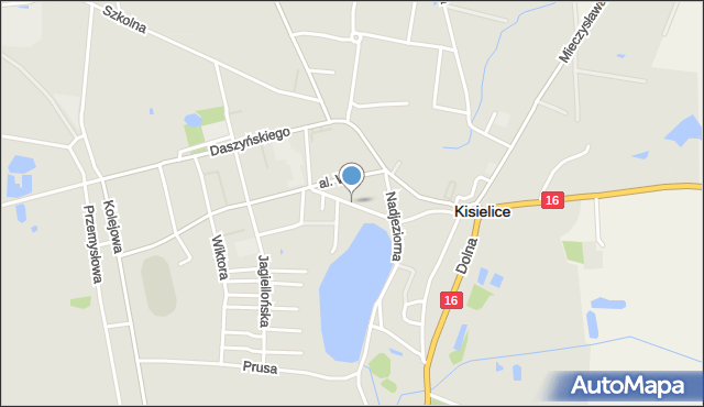 Kisielice, Rybna, mapa Kisielice