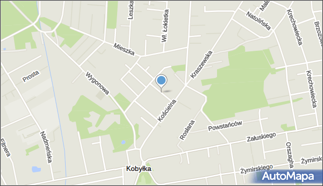 Kobyłka, Rycerska, mapa Kobyłka