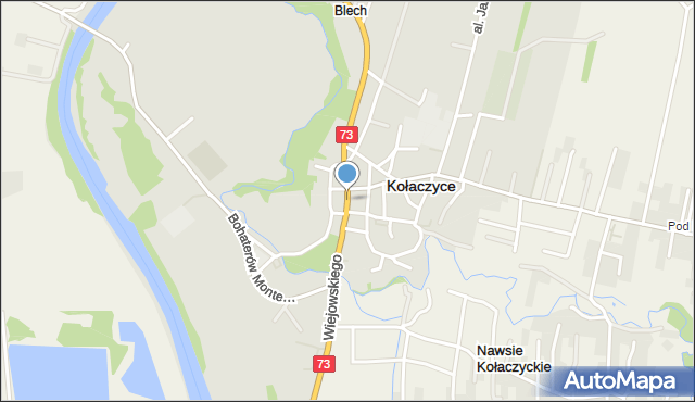 Kołaczyce, Rynek, mapa Kołaczyce