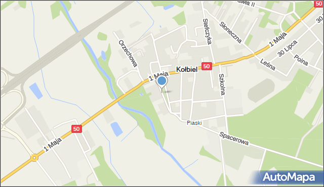 Kołbiel, Rynek, mapa Kołbiel