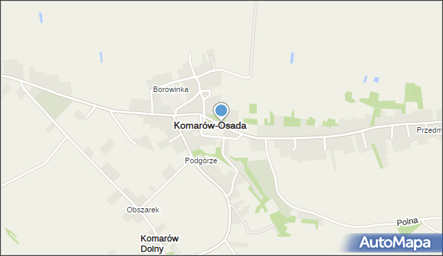 Komarów-Osada, Rynek, mapa Komarów-Osada