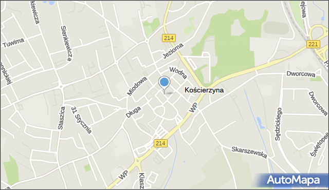 Kościerzyna, Rynek, mapa Kościerzyna