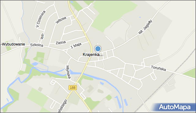 Krajenka, Rynek, mapa Krajenka