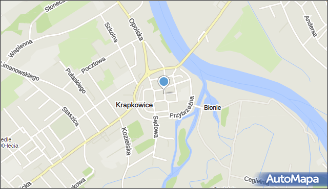 Krapkowice, Rynek, mapa Krapkowice