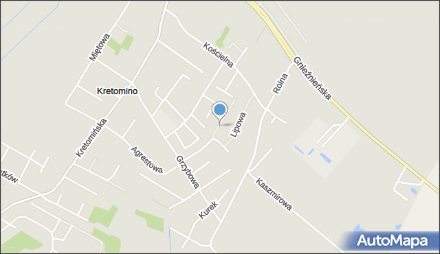 Kretomino, Rydzów, mapa Kretomino