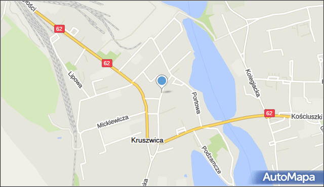 Kruszwica, Rybacka, mapa Kruszwica