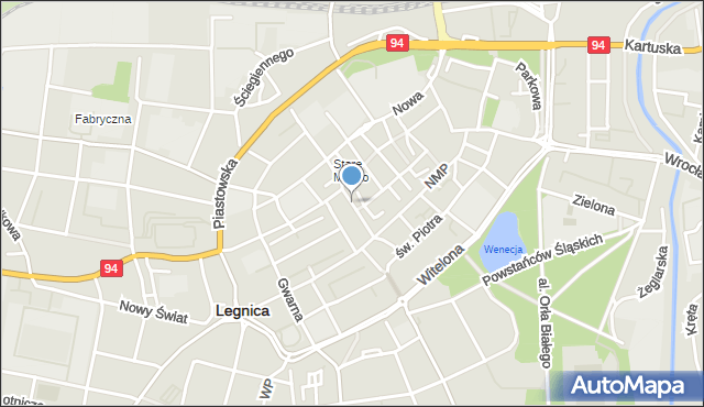 Legnica, Rynek, mapa Legnicy