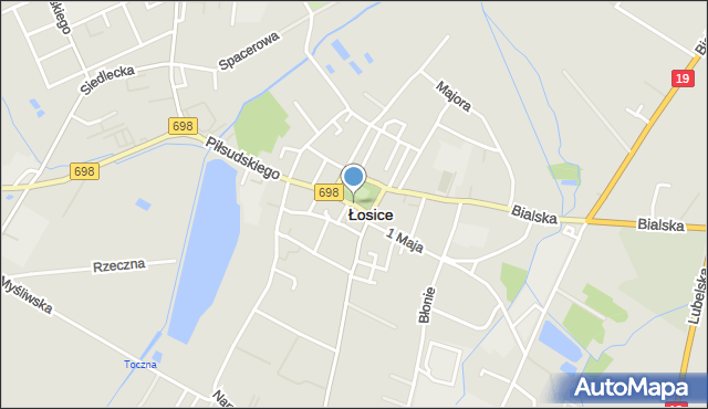 Łosice, Rynek, mapa Łosice