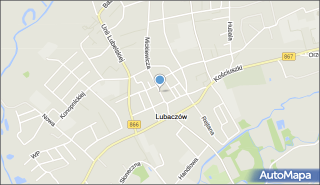 Lubaczów, Rynek, mapa Lubaczów