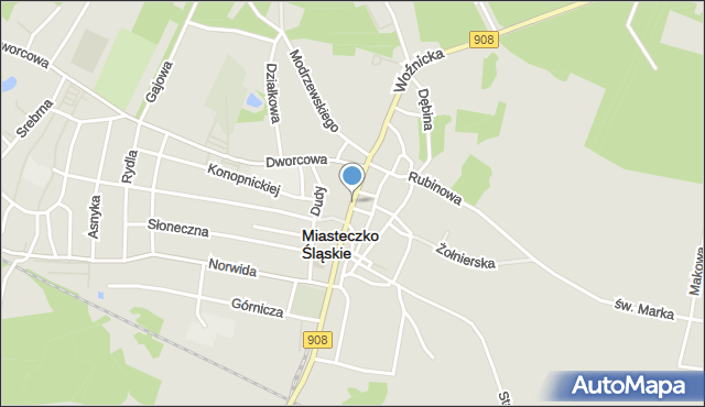 Miasteczko Śląskie, Rynek, mapa Miasteczko Śląskie