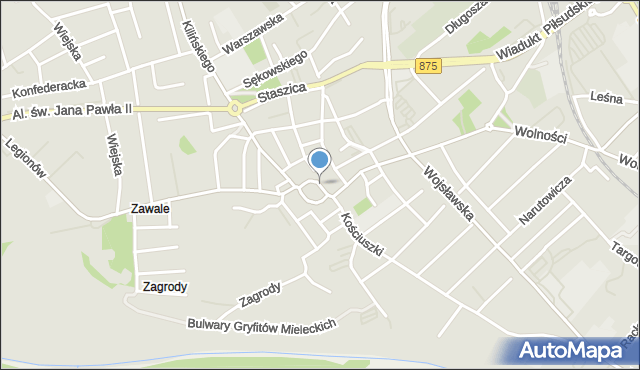 Mielec, Rynek, mapa Mielca