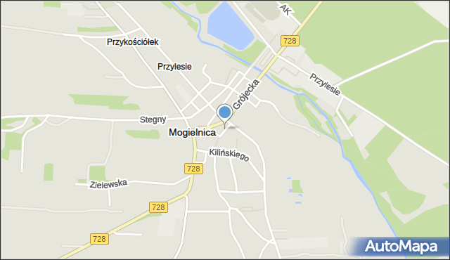 Mogielnica powiat grójecki, Rynek, mapa Mogielnica powiat grójecki